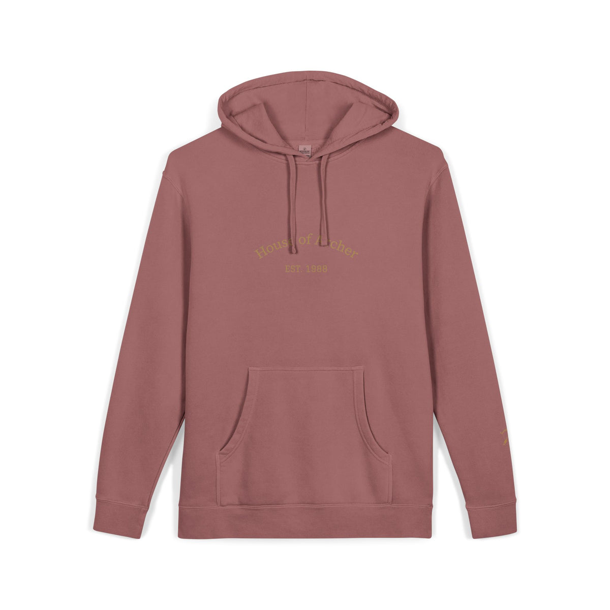 Moon & Arrow Pigment-Dyed Hoodie — Vintage Moon Phase Graphic