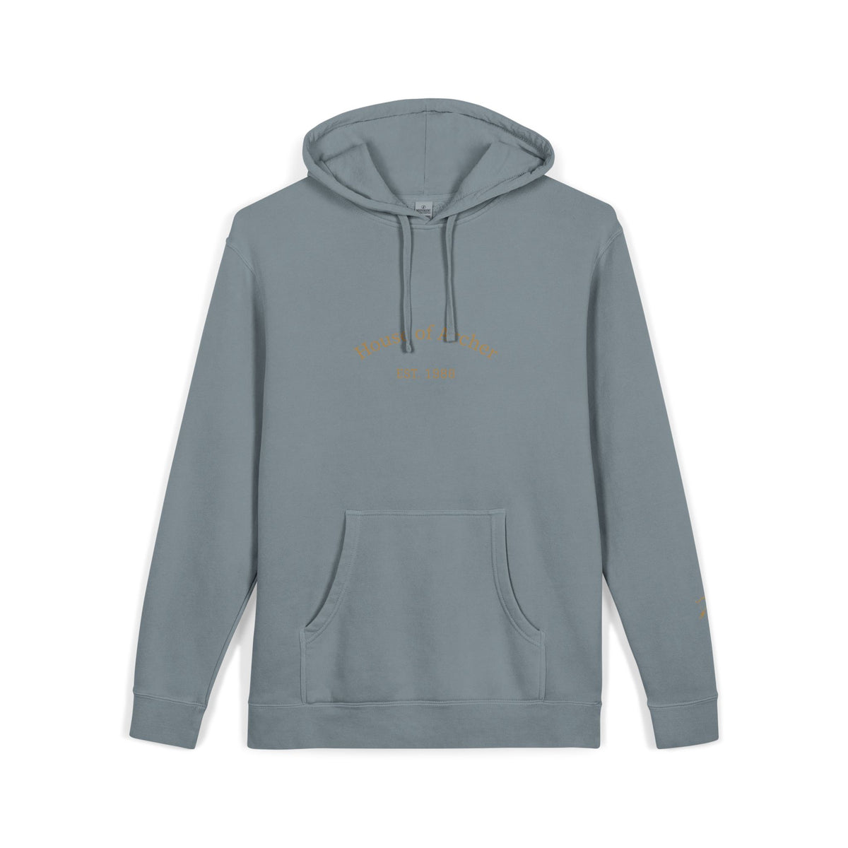 Moon & Arrow Pigment-Dyed Hoodie — Vintage Moon Phase Graphic
